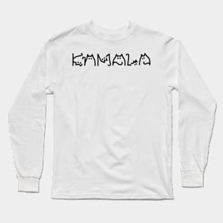 Kamala-Harris-Cat-Lettering-Positive Long Sleeve T-Shirt